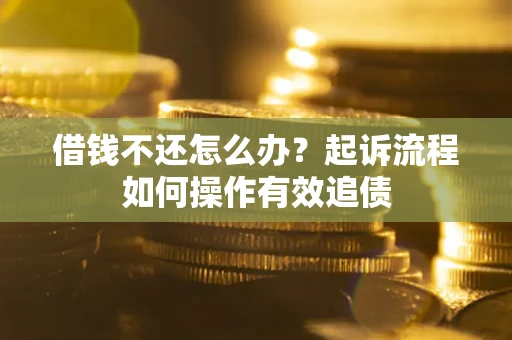 北京借钱不还怎么办？起诉流程如何操作有效追债